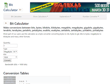 Tablet Screenshot of bit-calculator.com